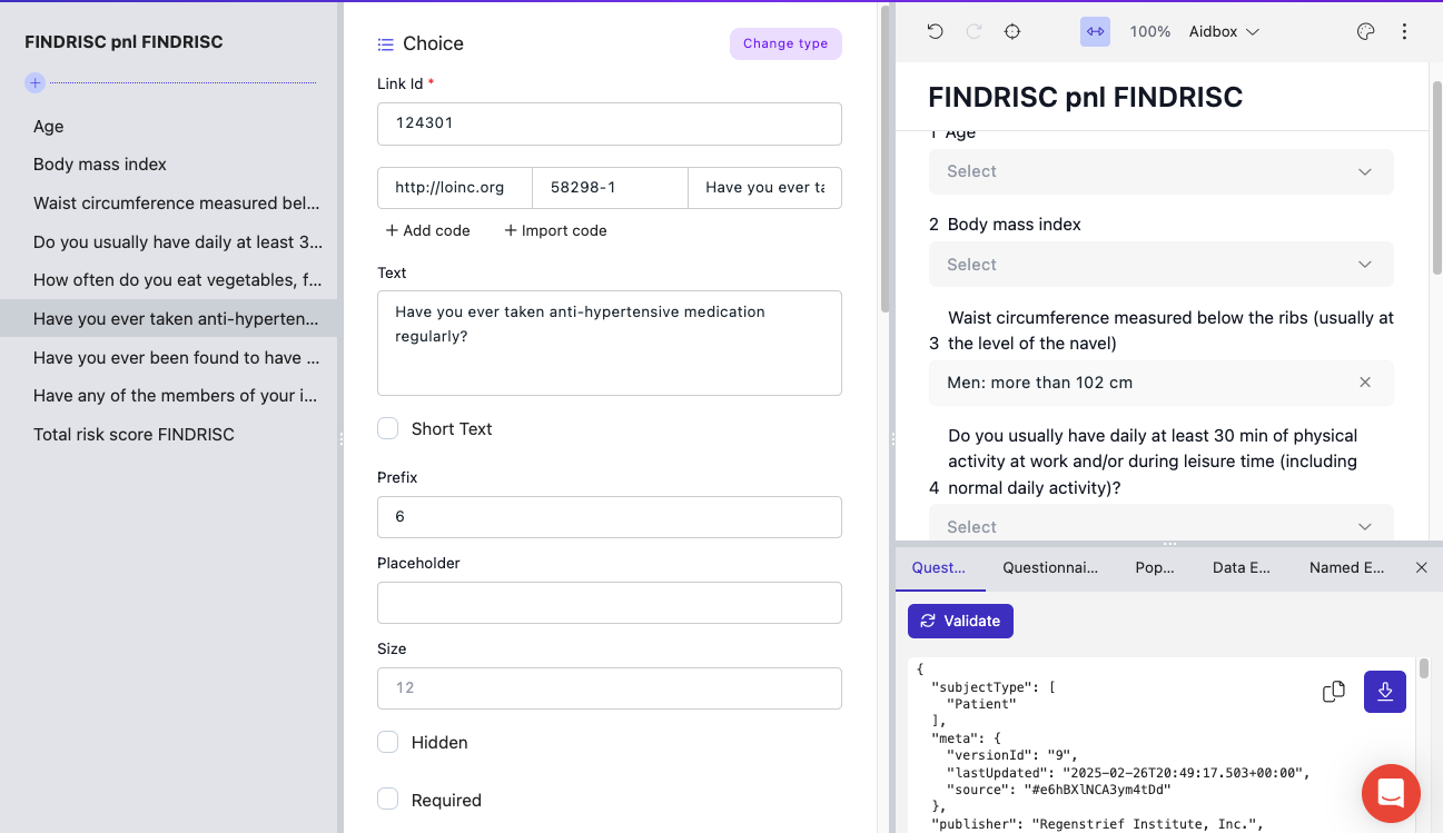 Aidbox form builder